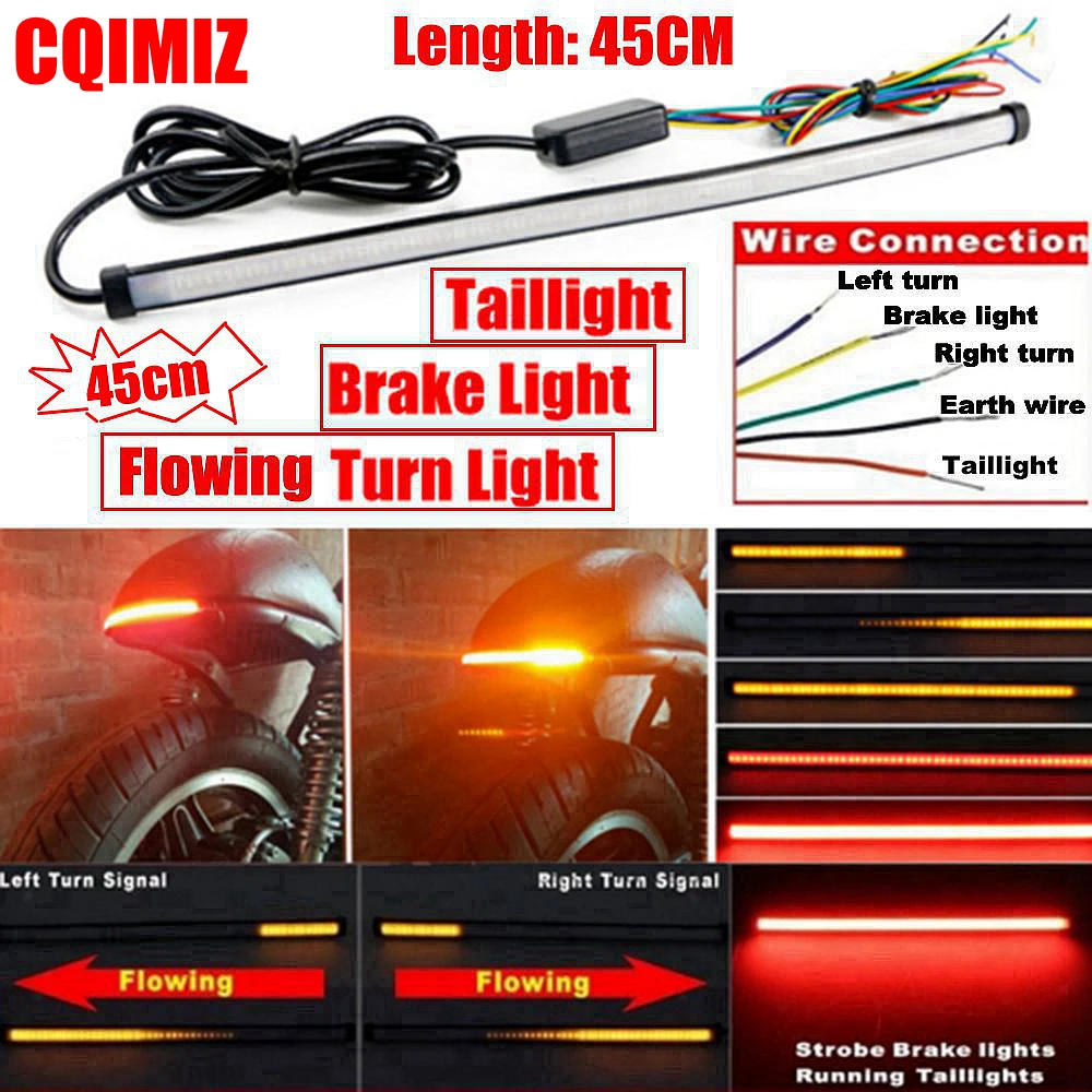 450mm LED Motorcycle Universal Sequential Switchback Flowing Taillight Turn Signal Brake Light Lamp Strips
450mm LED Motorcycle Universal Sequential Switchback Flowing Taillight Turn Signal Brake Light Lamp Strips