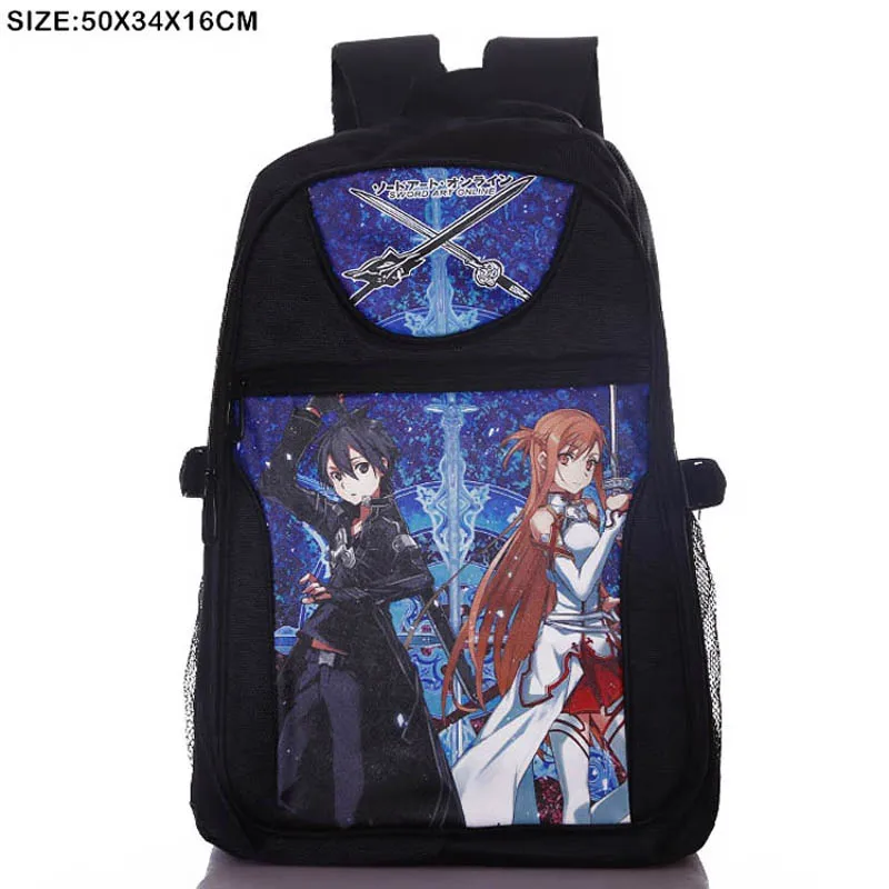 Sword Art Online: Kirito & Asuna Laptop Black Backpack/Double-Shoulder/School/Travel Bag for Teenagers or Animation Enthusiasts
Sword Art Online: Kirito & Asuna Laptop Black Backpack/Double-Shoulder/School/Travel Bag for Teenagers or Animation Enthusiasts