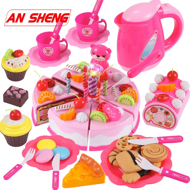 37-80PCS DIY Cake Toy Kitchen Food Pretend Play Cutting Fruit Birthday Toys Cocina De Juguete Pink Blue For Kid Educational Gift
37-80PCS DIY Cake Toy Kitchen Food Pretend Play Cutting Fruit Birthday Toys Cocina De Juguete Pink Blue For Kid Educational Gift