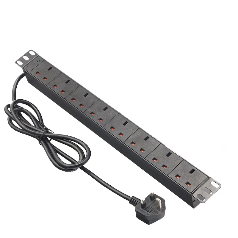 PDU Sockt 8 AC Outlets UK Plug 13A 250V Power Charge Socket with 1.8m Extension Cable Wall Mains Lead Strip Adapter | Электроника