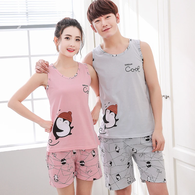 Summer Shorts Matching Pajamas Set Soft Cotton Couple Round Neck Colorful Home Wear Lovers Man Woman Cartoon Cure Pyjamas
Summer Shorts Matching Pajamas Set Soft Cotton Couple Round Neck Colorful Home Wear Lovers Man Woman Cartoon Cure Pyjamas