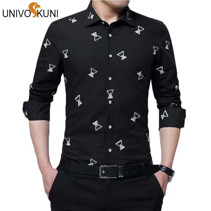 UNIVOS KUNI Casual Shirts Mens Dress Shirts Men 100% Cotton Slim Fit Geometry Printed Casual Long Sleeve Shirt Men Q5166
UNIVOS KUNI Casual Shirts Mens Dress Shirts Men 100% Cotton Slim Fit Geometry Printed Casual Long Sleeve Shirt Men Q5166