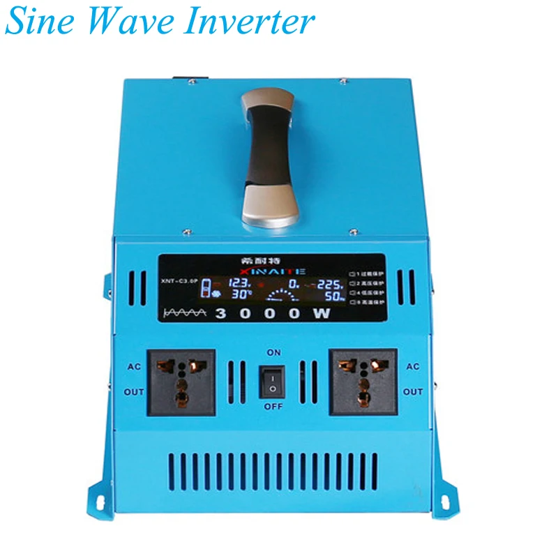 Pure Sine Wave Inverter Household Portable Car Computer Power Converter Industrial Household Vehicle Power Converter XNT-3000X
Pure Sine Wave Inverter Household Portable Car Computer Power Converter Industrial Household Vehicle Power Converter XNT-3000X