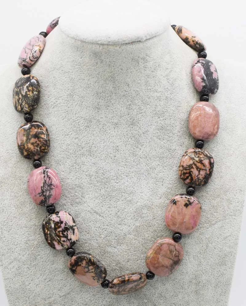 wholesale 25mm pink rhodochrosite square black agate round necklace 20inch FPPJ nature beads
wholesale 25mm pink rhodochrosite square black agate round necklace 20inch FPPJ nature beads