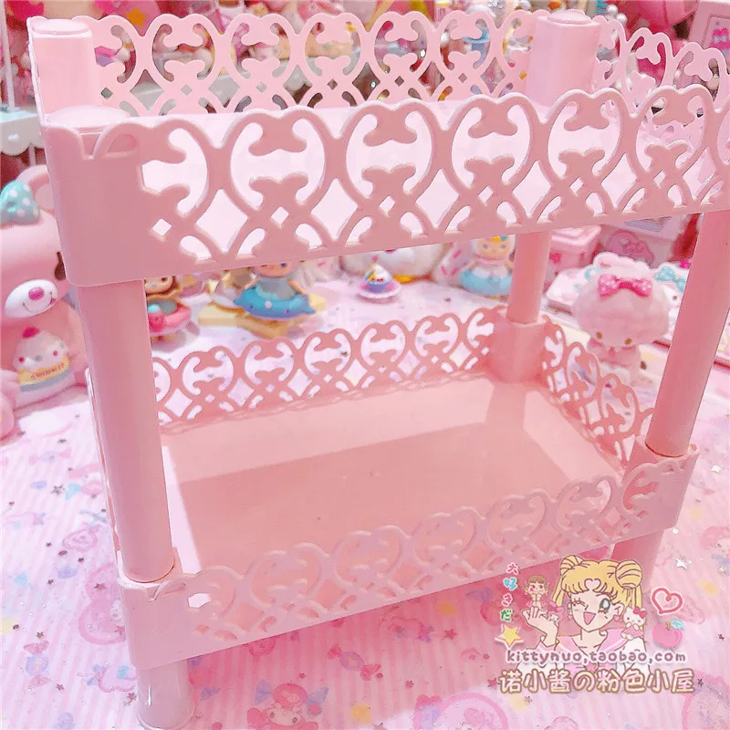Lovely pink Hollow heart double shelf Storage for dolls collection girls cosmetic display container furniture
Lovely pink Hollow heart double shelf Storage for dolls collection girls cosmetic display container furniture