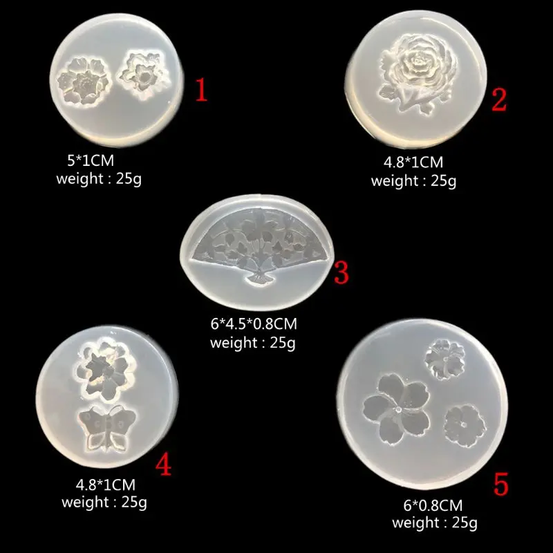 Flower Blossom Pendant Epoxy Resin Casting Mold Silicone Mold Jewelry Making T4MD