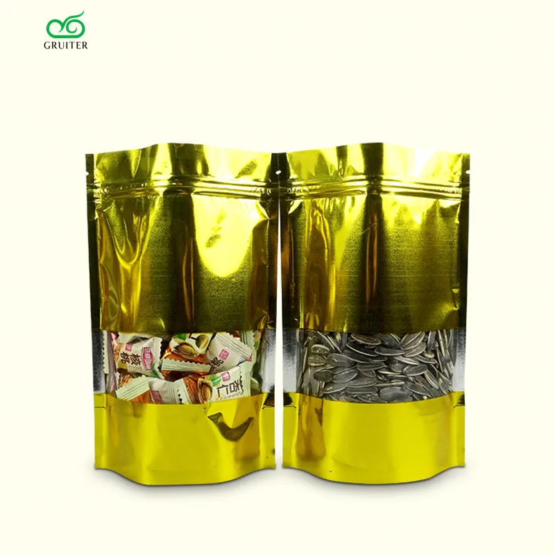 GRUITER Newest Gold W/ Clear Front Stand Up Ziplock Bags Metallic Food Coffee Bean Packaging Storage Zipper Pouches 10x15cm 100x
GRUITER Newest Gold W/ Clear Front Stand Up Ziplock Bags Metallic Food Coffee Bean Packaging Storage Zipper Pouches 10x15cm 100x