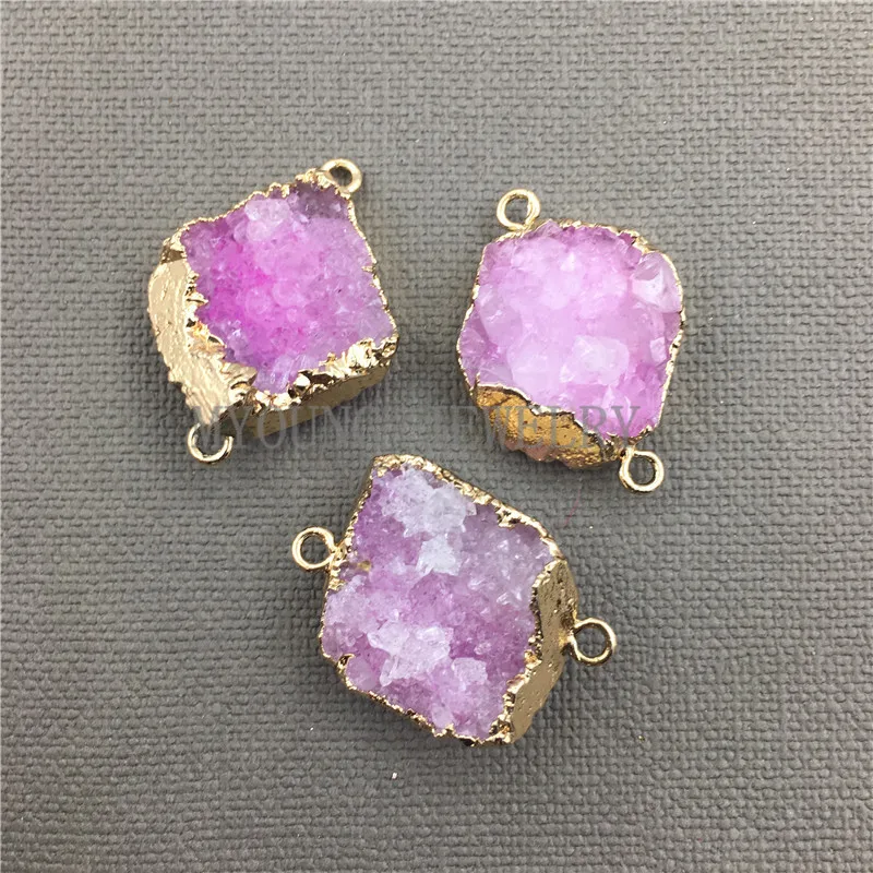 MY0414 Freeform Pink Crystal Drusy Nugget Pendant Charm,Petite Roses Quartz Nugget Druzy Gold Color Edge Section Cluster pendant
MY0414 Freeform Pink Crystal Drusy Nugget Pendant Charm,Petite Roses Quartz Nugget Druzy Gold Color Edge Section Cluster pendant