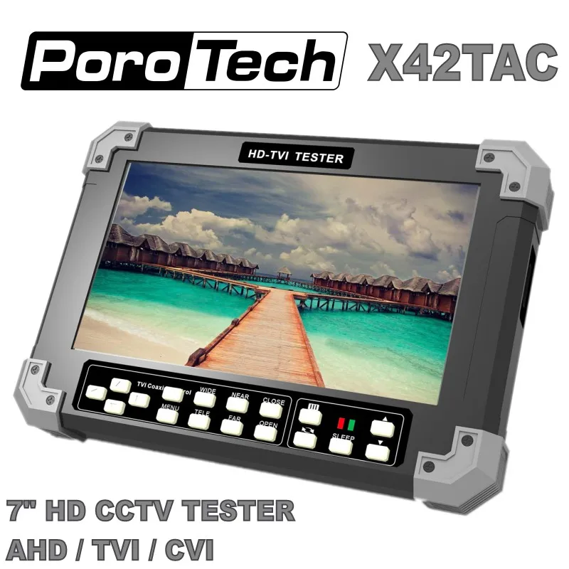 Новый X42TAC 5M 4 в одном AHD камера тестер 7 дюймов дисплей CCTV для 5 МП Поддержка