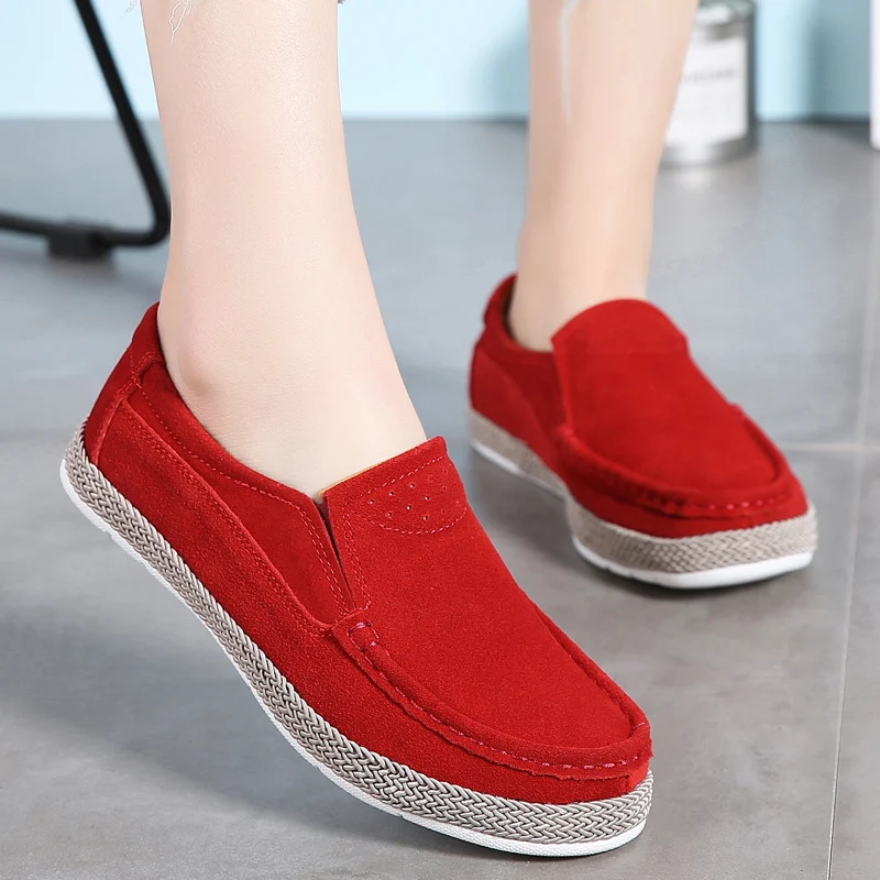 Ginita Summer Women's Flats Shoes Cow Suede Leather Woman Loafers Shoes Plus Size 42 Ladies Slip On Solider Loafers Footwear
Ginita Summer Women's Flats Shoes Cow Suede Leather Woman Loafers Shoes Plus Size 42 Ladies Slip On Solider Loafers Footwear
