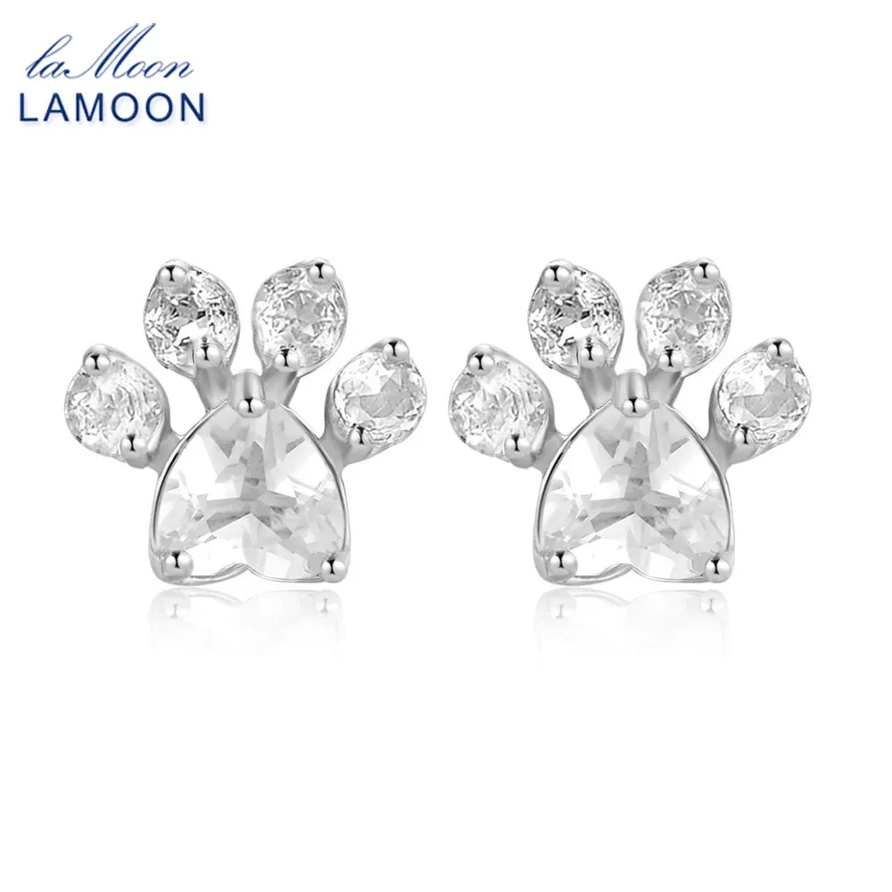 LAMOON S925 100% Natural Pure Clear Gemstone Cute Bear's Paw Ring For Women 925 Sterling Silver White Gold Fine Jewelry EI059
LAMOON S925 100% Natural Pure Clear Gemstone Cute Bear's Paw Ring For Women 925 Sterling Silver White Gold Fine Jewelry EI059