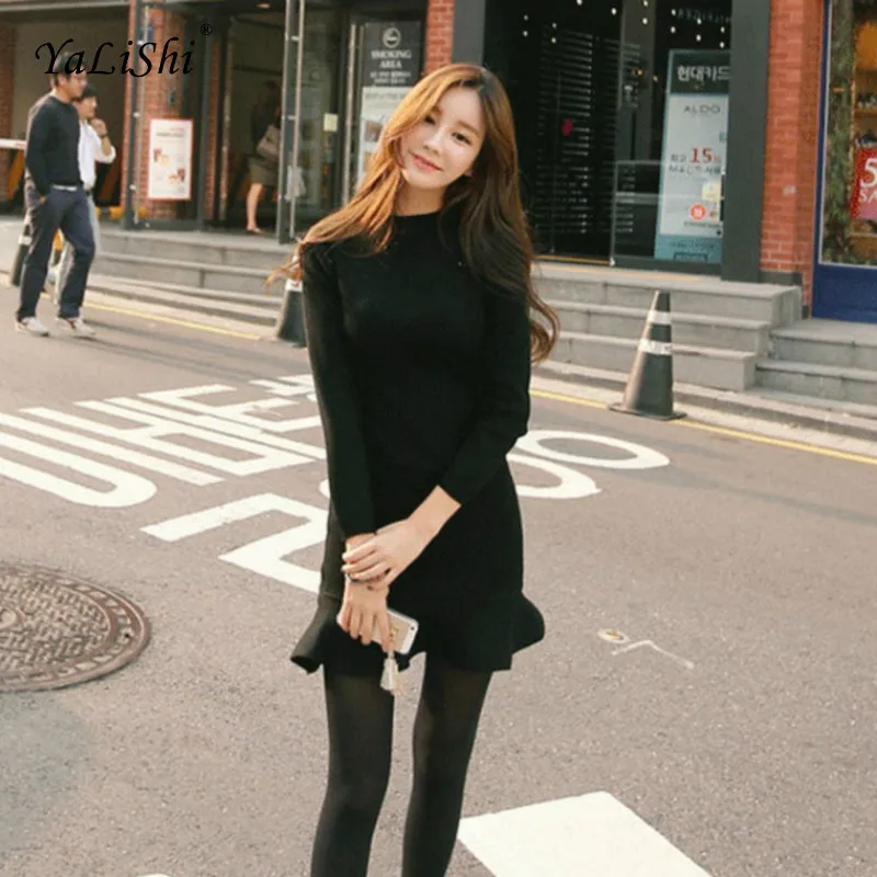 2018 Solid Bodycon Bandage Mermaid Dress Black Long Sleeve O-neck Korean Casual Knitting Dress Office Lady Mini Dresses Ladies
2018 Solid Bodycon Bandage Mermaid Dress Black Long Sleeve O-neck Korean Casual Knitting Dress Office Lady Mini Dresses Ladies