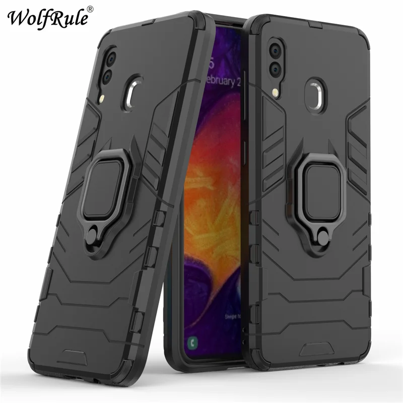 

Car Holder Case For Samsung Galaxy A30 Case 3-In-1 Durable Magnetic Ring Stand Cover For Samsung A30 Phone Case SM-A305F/DS 6.4"