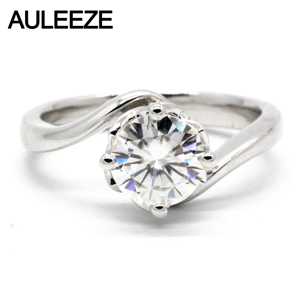 AULEEZE Solitaire Moissanite Ring Solid 18k White Gold 1CT Lab Grown Diamond Ring Wedding Engagement Ring For Women Jewelry
AULEEZE Solitaire Moissanite Ring Solid 18k White Gold 1CT Lab Grown Diamond Ring Wedding Engagement Ring For Women Jewelry
