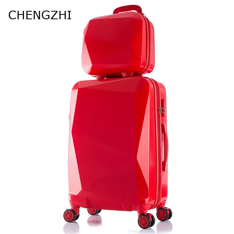 

Чэнжи 2 шт./компл. 20 "24" дюймов для женщин Красный прокатки набор чемоданов чемоданы для путешествий чемодан на колесиках Дорожная сумка на ко...