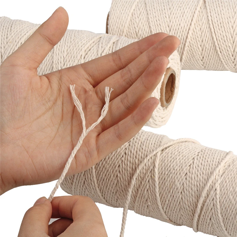 5 Rolls 2.5 mm Beige Cotton Twisted Cords 100 Meters/Roll Cotton Rope For Macrame Artcraft String DIY handmade Tying Wire Cords
5 Rolls 2.5 mm Beige Cotton Twisted Cords 100 Meters/Roll Cotton Rope For Macrame Artcraft String DIY handmade Tying Wire Cords