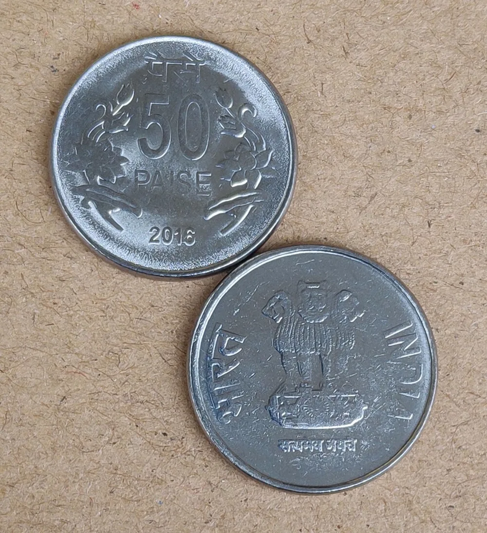 18 мм Индия 50 Paise 100% настоящая памятная монета оригинальная коллекция|Безвалютные