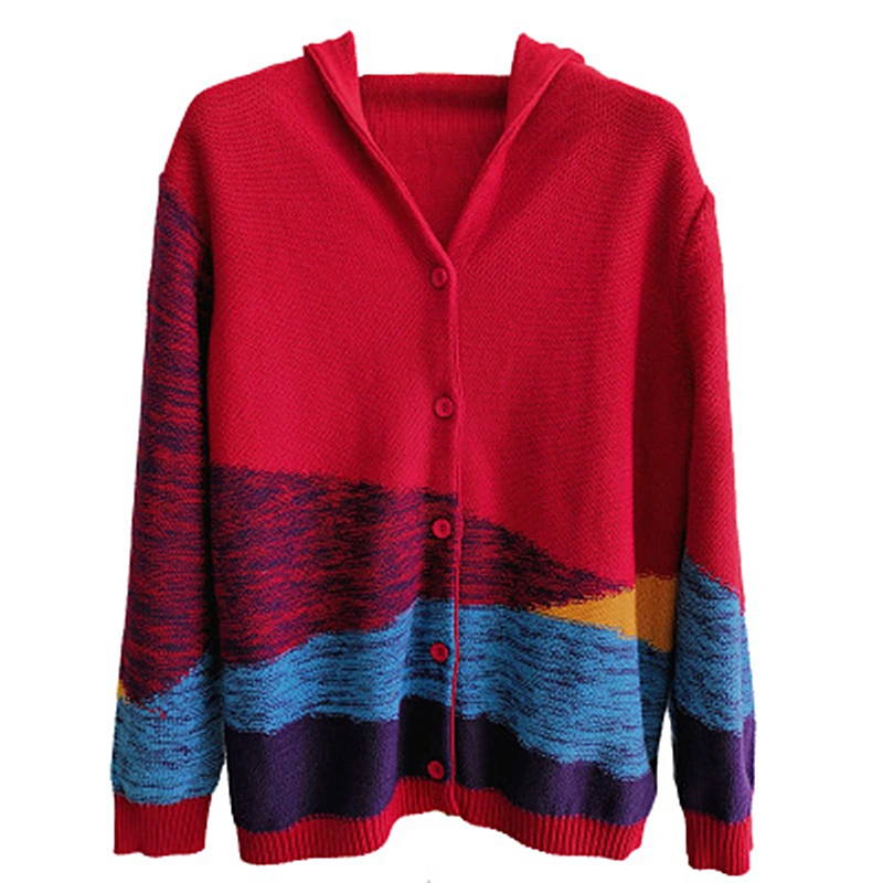2019 Spring New Casual Cotton Knit Color Sweater Large Size Hooded Sweater Cardigan Women's Wild Comfortable Loose
2019 Spring New Casual Cotton Knit Color Sweater Large Size Hooded Sweater Cardigan Women's Wild Comfortable Loose