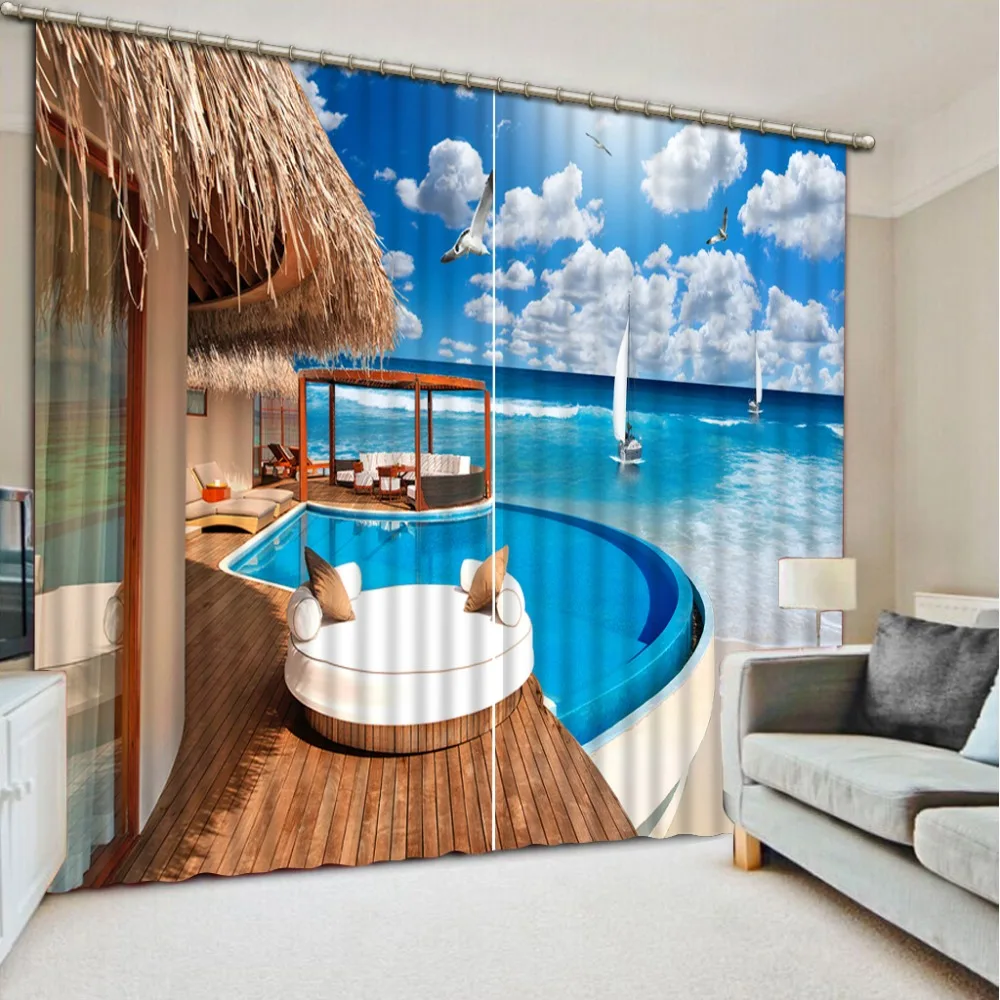 Blue sky and white clouds customize window curtain bed room high shading blackout curtain living room
Blue sky and white clouds customize window curtain bed room high shading blackout curtain living room