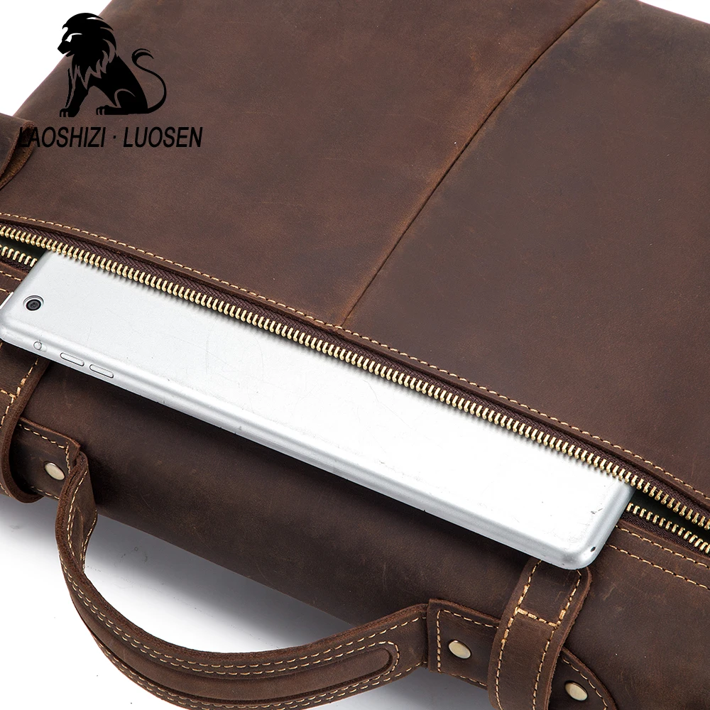 LAOSHIZI LUOSEN Crazy Horse Leather Messenger Bag Laptop Briefcase For Men Business Strap Bag School Supplies 91507
LAOSHIZI LUOSEN Crazy Horse Leather Messenger Bag Laptop Briefcase For Men Business Strap Bag School Supplies 91507