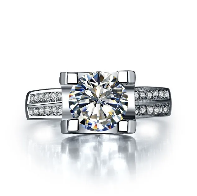 14K White Gold Famous Luxury Women Ring 1Ct Diamond Engagement Ring Micro Paved AU585 Jewelry
14K White Gold Famous Luxury Women Ring 1Ct Diamond Engagement Ring Micro Paved AU585 Jewelry