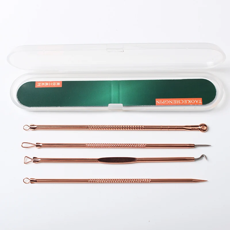 4Pcs/Set Rose Gold Acne Blackhead Removal Needles Stainless Pimple Spot Comedone Extractor Cleanser Beauty Face Clean Care Tools
4Pcs/Set Rose Gold Acne Blackhead Removal Needles Stainless Pimple Spot Comedone Extractor Cleanser Beauty Face Clean Care Tools