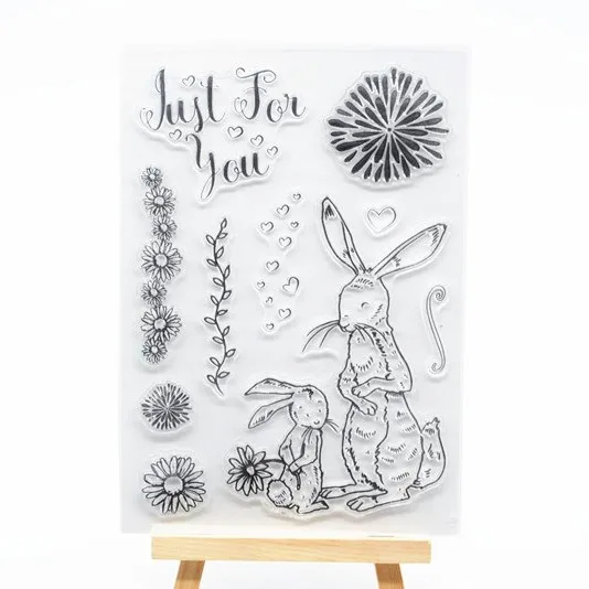 Cute rabbit Rubber Clear Stamp for Card Making Decoration and Scrampbooking Happy birthday Clear stamp
Cute rabbit Rubber Clear Stamp for Card Making Decoration and Scrampbooking Happy birthday Clear stamp