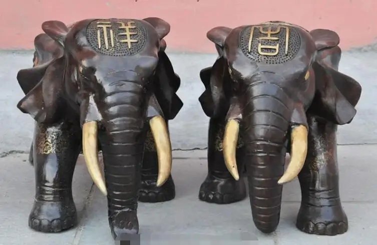 Free shipping Free shipping S02132 25"Chinese FengShui Bronze wealth bat auspicious Elephant Heffalump Statue Pair
Free shipping Free shipping S02132 25"Chinese FengShui Bronze wealth bat auspicious Elephant Heffalump Statue Pair