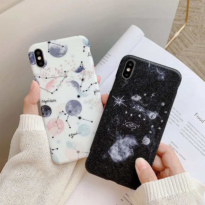 Art Retro Universe Starry Sky Phone Case For iPhone X Xs XR Xsmax 7 Puls 6 6S 8 Cases Silicone Soft Cover Coque |