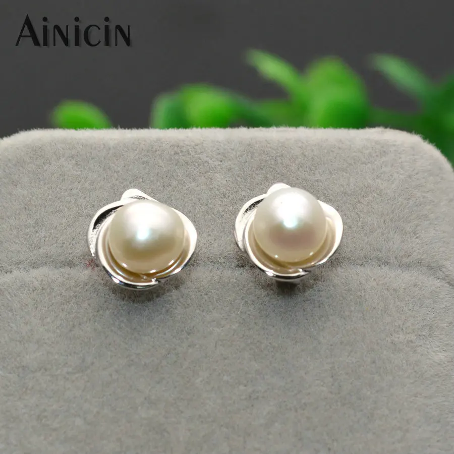 Fashion Stud Earrings S925 Sterling Silver Rose Flower Shape Natural Freshwater Pearl For Women Girls Cute Gift Jewelry 5pairs
Fashion Stud Earrings S925 Sterling Silver Rose Flower Shape Natural Freshwater Pearl For Women Girls Cute Gift Jewelry 5pairs