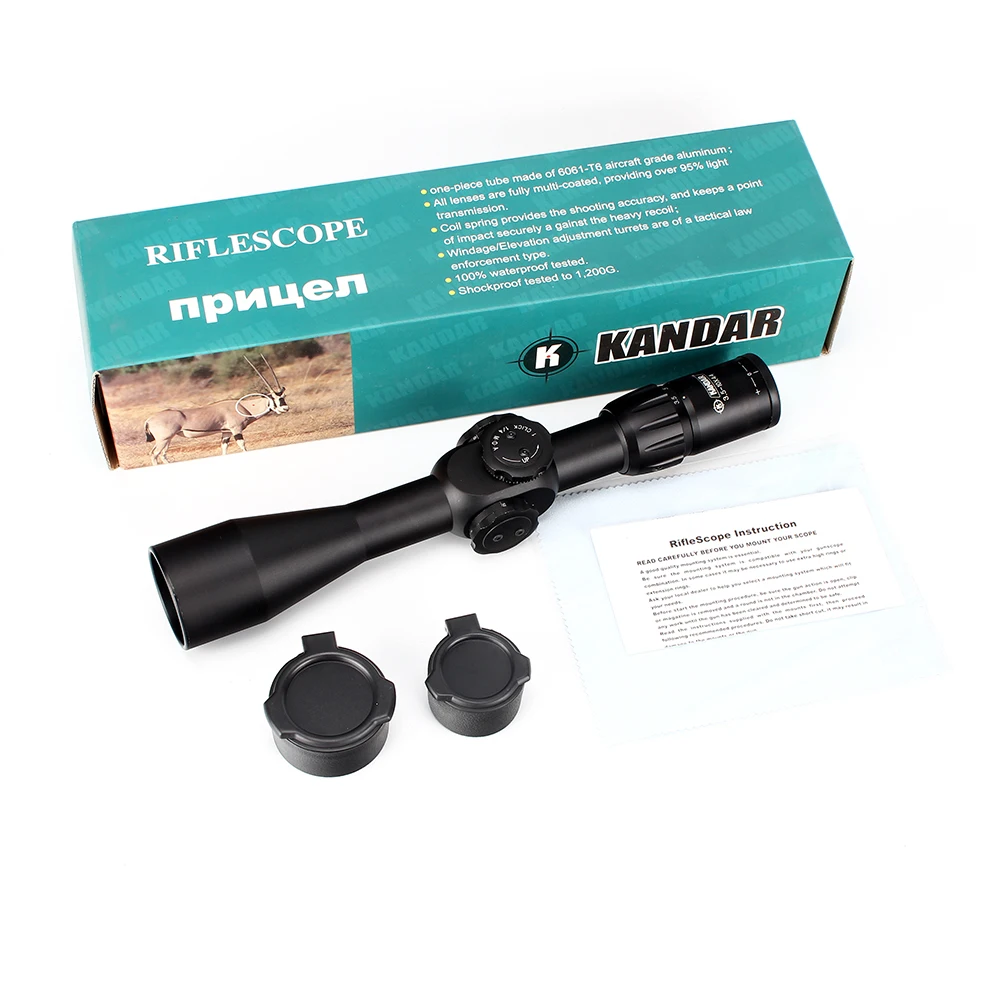 KANDAR 3.5-10X44 SFF First Focal Plane Hunting Riflescopes Side Parallax Glass Etched Reticle Low Profile Turrets Rifle Scope
KANDAR 3.5-10X44 SFF First Focal Plane Hunting Riflescopes Side Parallax Glass Etched Reticle Low Profile Turrets Rifle Scope