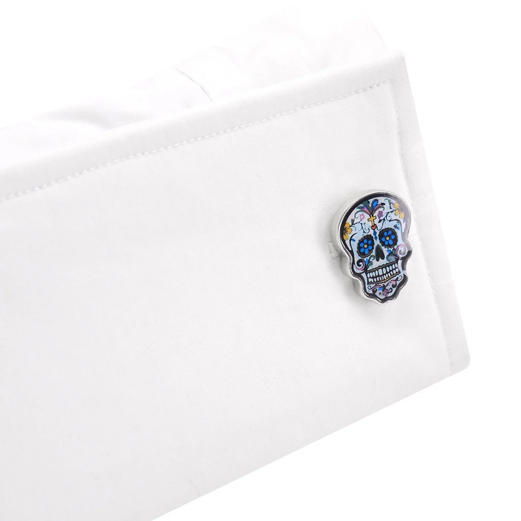 Multi-color Silk-screen Dribble Skull Cufflinks Halloween Head French Shirt Cufflinks Gift for Man
Multi-color Silk-screen Dribble Skull Cufflinks Halloween Head French Shirt Cufflinks Gift for Man