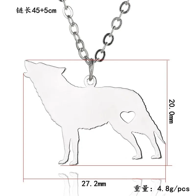 Stainless Steel Golden Wolf Pendant Necklace Love Animal Necklace Men and Women Jewelry Valentine's Day Gift
Stainless Steel Golden Wolf Pendant Necklace Love Animal Necklace Men and Women Jewelry Valentine's Day Gift