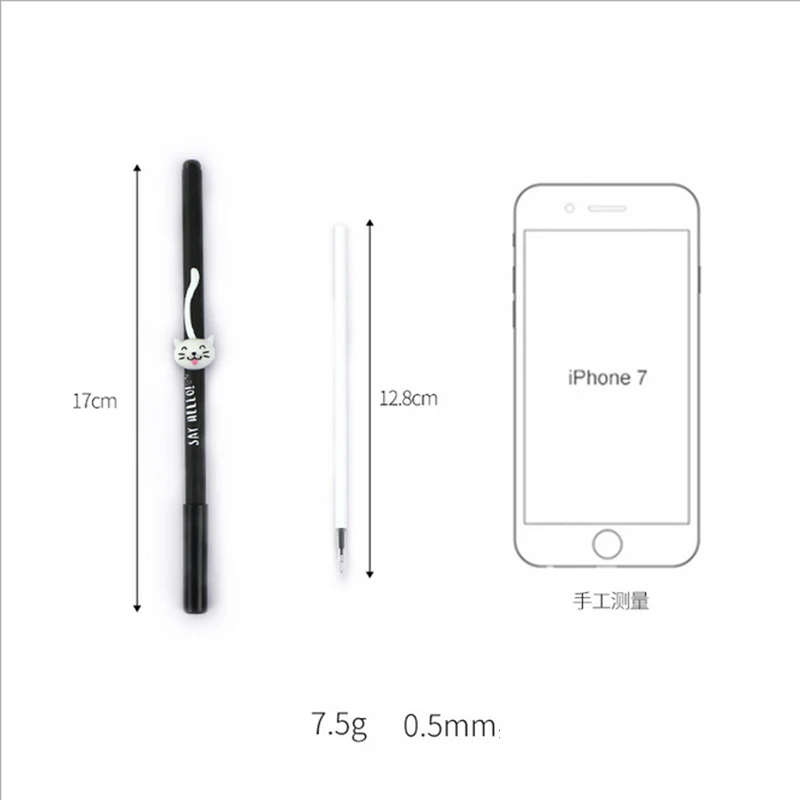 4pcs/lot cat neutral pen black 0.5mm gel pen Kawaii stationery pens students school office writing pen Student gift
4pcs/lot cat neutral pen black 0.5mm gel pen Kawaii stationery pens students school office writing pen Student gift