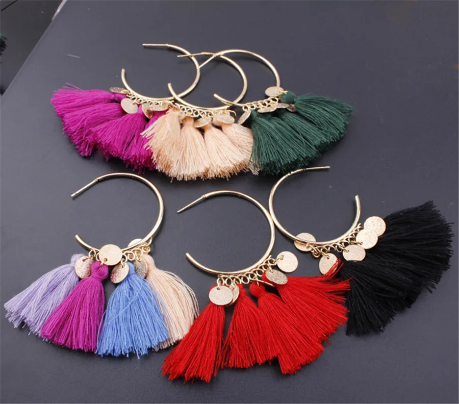 TJP 2019 New Ethnic Bohemian Tassel Earrings Long Rope Fringes Red Trendy Sector Drop Dangle Earrings for Women Fashion Jewelry
TJP 2019 New Ethnic Bohemian Tassel Earrings Long Rope Fringes Red Trendy Sector Drop Dangle Earrings for Women Fashion Jewelry