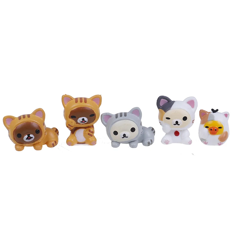 5Pcs/set Lovely Cat Rilakkuma Cosplay Mini Cat PVC Action Figures Toys Moss Bonsai Small Landscape Animals Model Decoration Toy
5Pcs/set Lovely Cat Rilakkuma Cosplay Mini Cat PVC Action Figures Toys Moss Bonsai Small Landscape Animals Model Decoration Toy