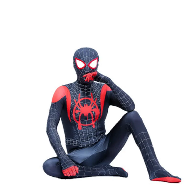 

Чудесный костюм Человека-паука для косплея, персонаж фильма Marvel, линкор-Человек-паук, параллельная вселенная, сиамские колготки New Era