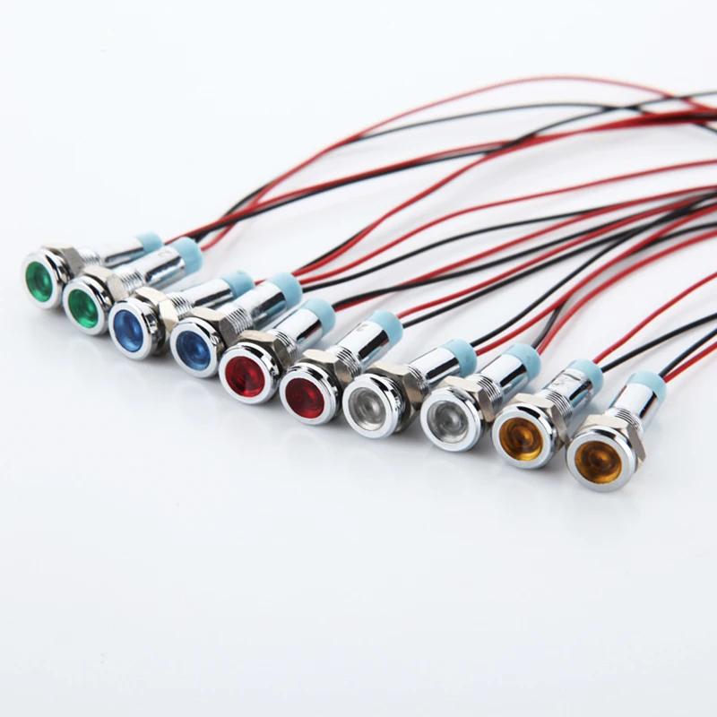 6mm power indicator light 6V 12V 24v 220V Matel case LED indicator lamp Red Yellow Blue Green White
6mm power indicator light 6V 12V 24v 220V Matel case LED indicator lamp Red Yellow Blue Green White