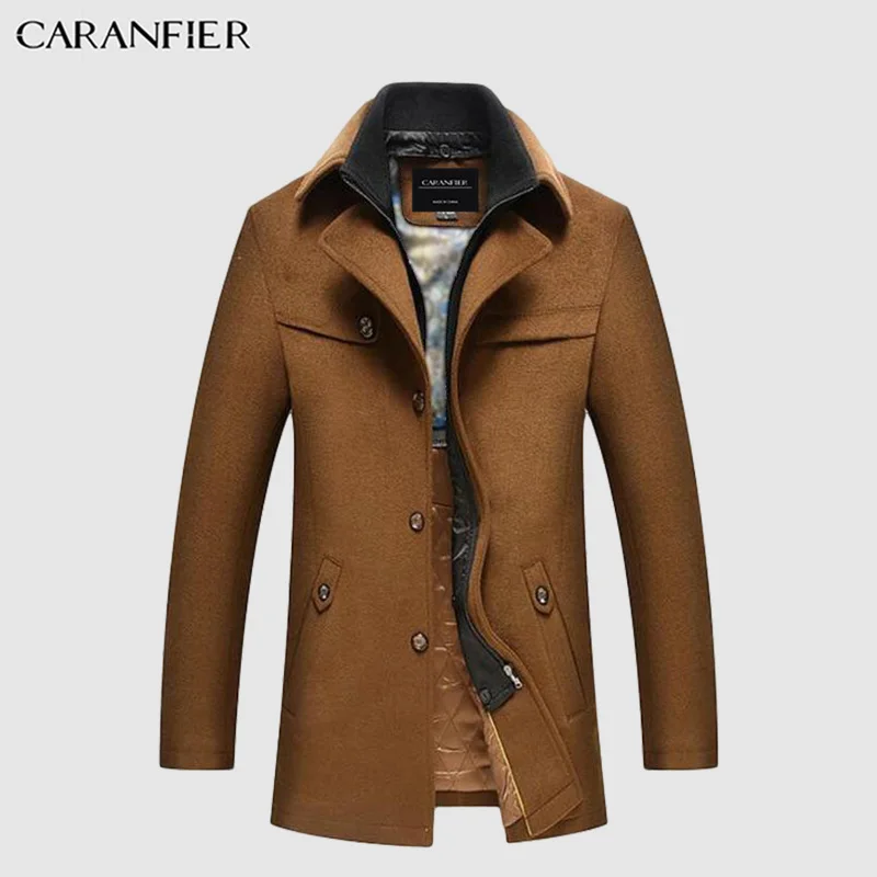 CARANFIER Autumn Winter Mens Jackets Casual Plus Velvet Thicken Long Trench Male Wool Coat Turn-Down Collar Top Quality Outwear
CARANFIER Autumn Winter Mens Jackets Casual Plus Velvet Thicken Long Trench Male Wool Coat Turn-Down Collar Top Quality Outwear