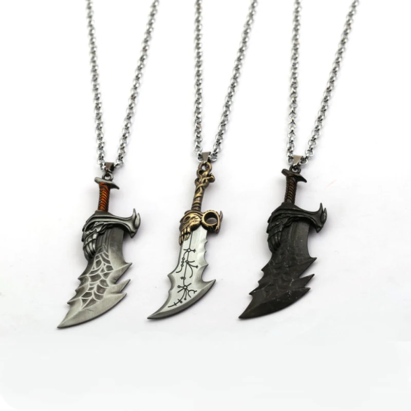 New Game God Of War 4 Kratos Weapon Neckalce Blades of Chaos Link Chain Pendant Necklaces 3 Modesl Men Fans Gift Toy Jewelry
New Game God Of War 4 Kratos Weapon Neckalce Blades of Chaos Link Chain Pendant Necklaces 3 Modesl Men Fans Gift Toy Jewelry