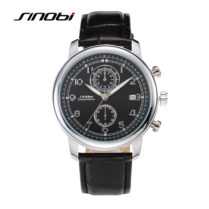 

SINOBI Brand Sport Watches Fashion Auto Date Men's Watch Men Watch Top Brand Wrist watches Clock Relogio Masculino Reloj Hombre