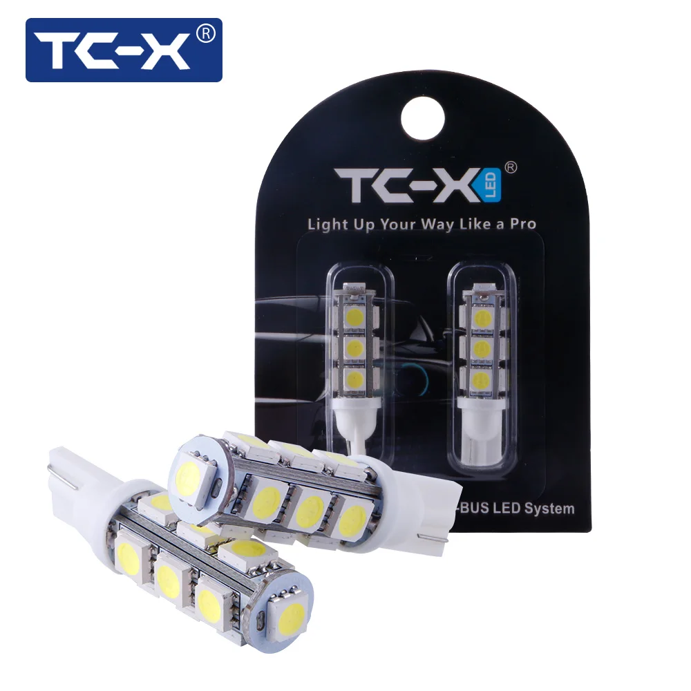 1 пара 13SMD T10 W5W светодиодные лампочки автомобиля Высокое качество авто сбоку 13