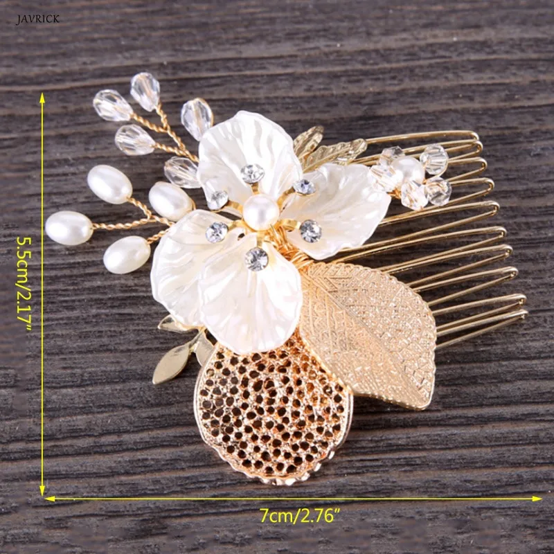 JAVRICK Flower Rhinestone Head Piece Comb Wedding Leaf Flower Bridal Hairpins Floral Women Bridesmaid Jewelry Hair Accessories
JAVRICK Flower Rhinestone Head Piece Comb Wedding Leaf Flower Bridal Hairpins Floral Women Bridesmaid Jewelry Hair Accessories