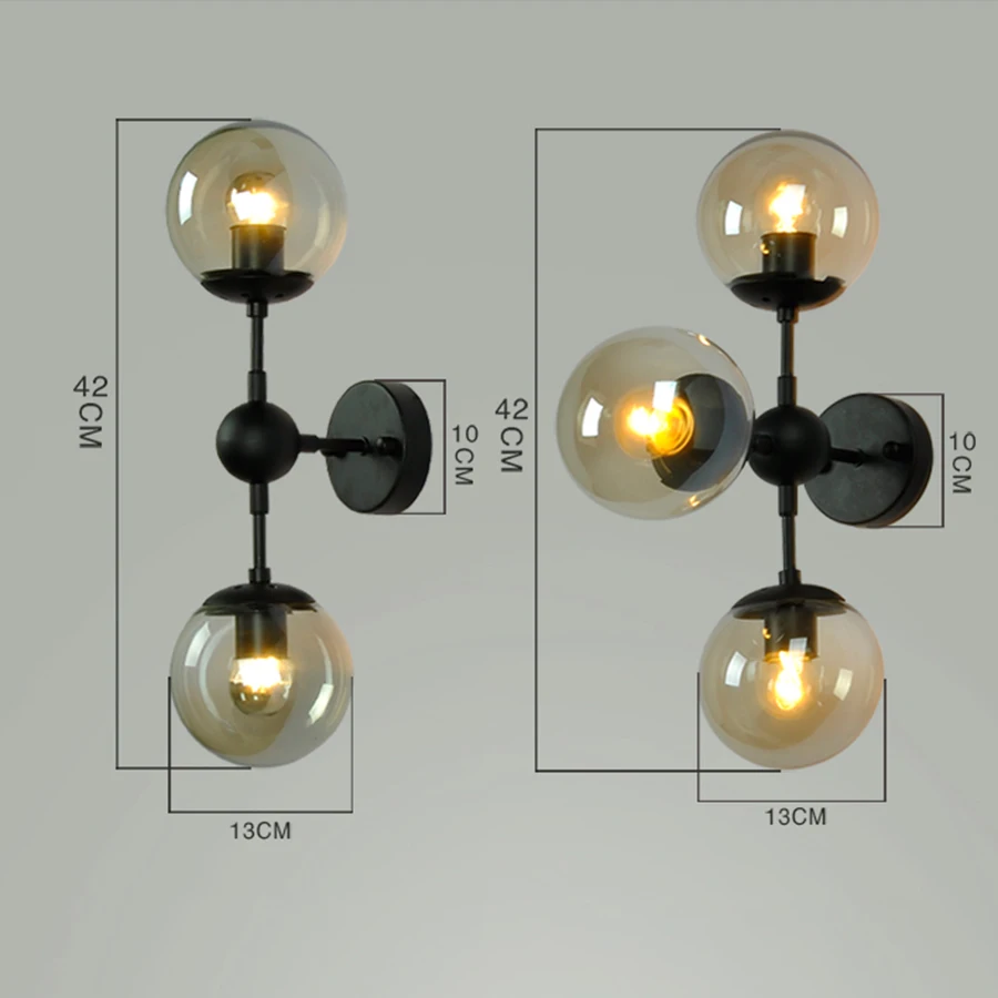 Thrisdar E27 Vintage Glass Ball LED Wall Light Bedroom Bedside Glass Wall Lamp Restaurant Shop Hotel Glass Wall Sconce
Thrisdar E27 Vintage Glass Ball LED Wall Light Bedroom Bedside Glass Wall Lamp Restaurant Shop Hotel Glass Wall Sconce