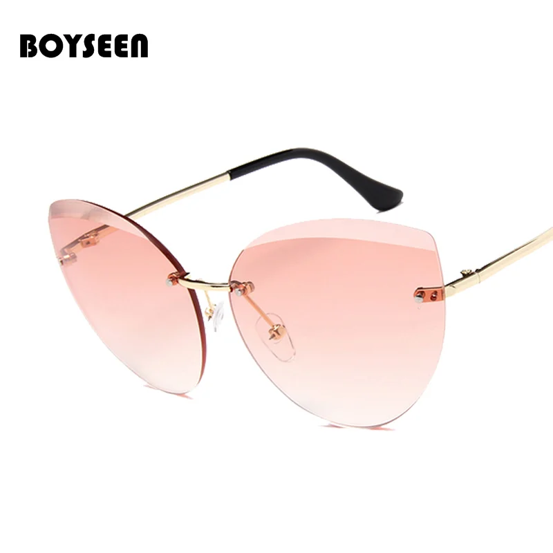BOYSEEN Fashion female cat's eye sunglasses brand original design sunglasses female ultra-light frameless glasses lenses 2299
BOYSEEN Fashion female cat's eye sunglasses brand original design sunglasses female ultra-light frameless glasses lenses 2299