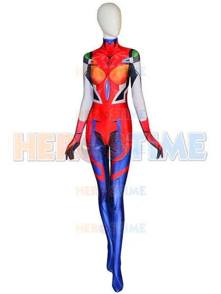 

Костюм Asuka Neon Genesis для косплея Евангелиона, костюм из спандекса с 3D принтом, костюм зентай для Хэллоуина для взрослых и детей