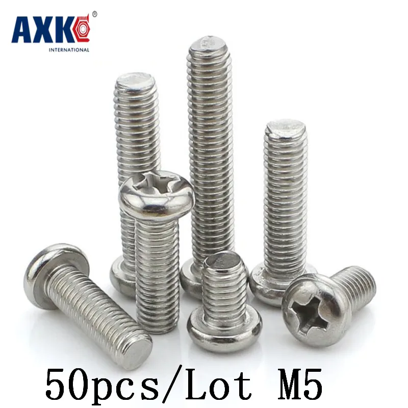 Axk 50pcs/lot Gb818 M5x8 Mm M5*8 Mm 304 Stainless Steel Phillips Cross Recessed Pan Head Screw
Axk 50pcs/lot Gb818 M5x8 Mm M5*8 Mm 304 Stainless Steel Phillips Cross Recessed Pan Head Screw