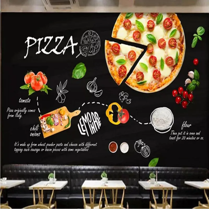Custom wallpaper mural black hand-painted Italian pizza shop Western restaurant background wall - high-grade wall covering
Custom wallpaper mural black hand-painted Italian pizza shop Western restaurant background wall - high-grade wall covering
