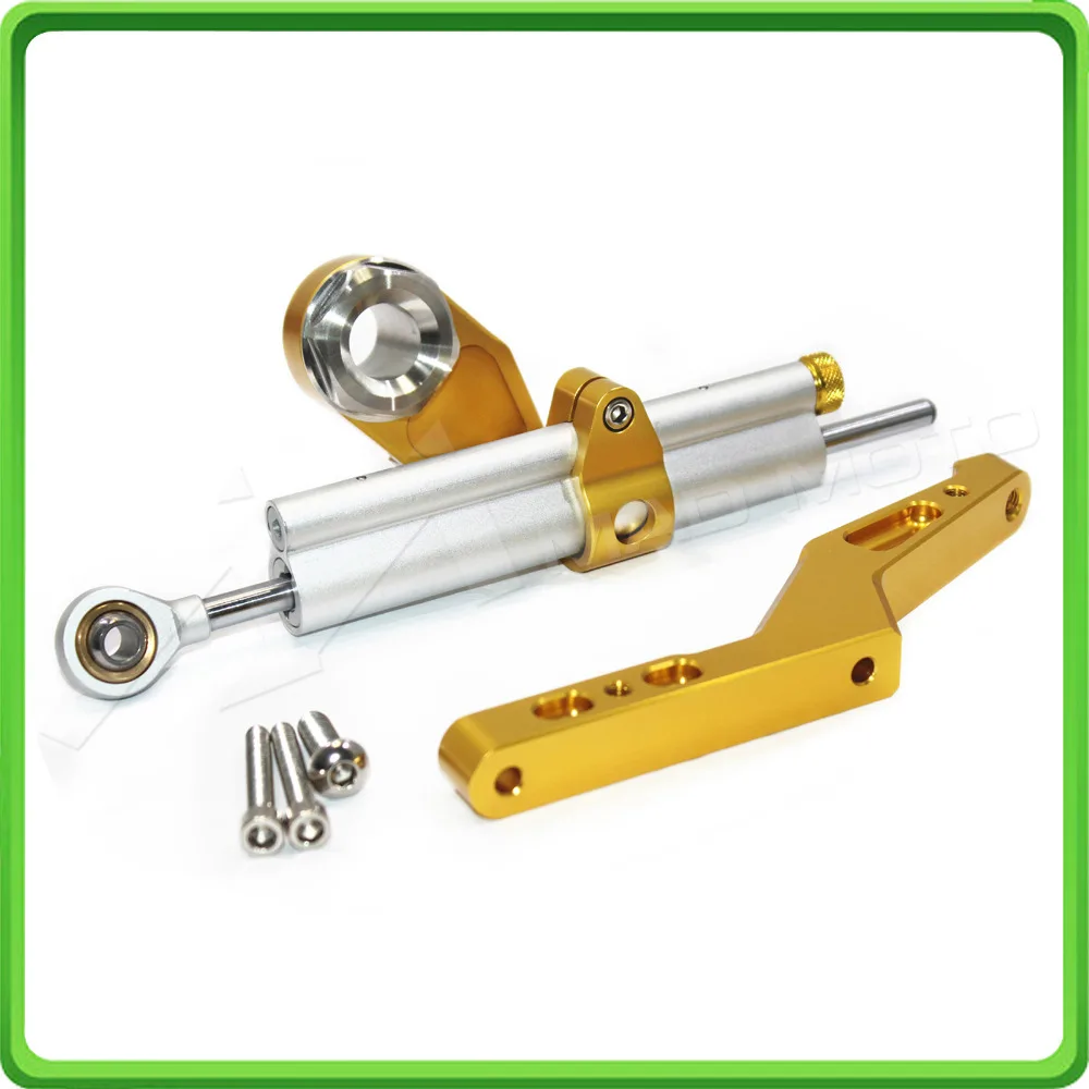 For Kawasaki Ninja ZX-6R ZX6R 636cc 2013 2014 2015 2016 2017 Steering Damper Stabilizer & Bracket Mount Kit Silver&Gold color
For Kawasaki Ninja ZX-6R ZX6R 636cc 2013 2014 2015 2016 2017 Steering Damper Stabilizer & Bracket Mount Kit Silver&Gold color