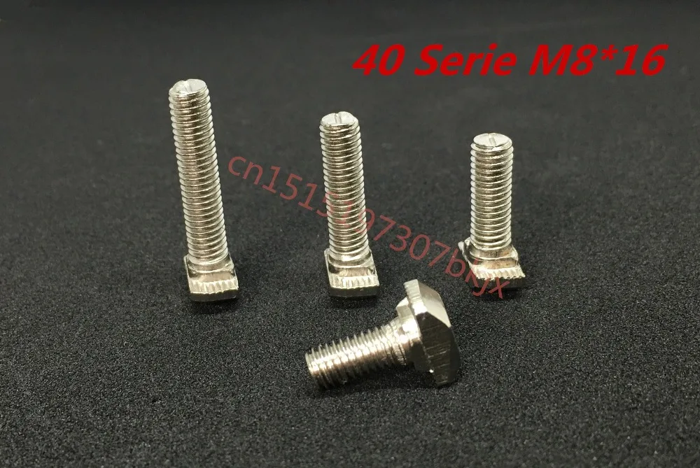 10pcs/lot M8*16 Hammer Head T Bolt Aluminum Connectors T Head Screws 4040 Aluminum Profile Nut
10pcs/lot M8*16 Hammer Head T Bolt Aluminum Connectors T Head Screws 4040 Aluminum Profile Nut